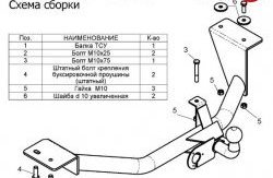 1 739 р. Фаркоп Лидер Плюс ИжАвто Ода 2717 Версия (1991-2005) (Без электропакета)  с доставкой в г. Москва. Увеличить фотографию 2