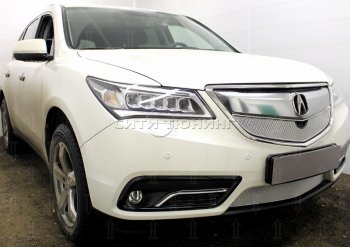 3 849 р. Нижняя решетка радиатора Allest Acura MDX YD3 дорестайлинг (2013-2016) (Хром)  с доставкой в г. Москва. Увеличить фотографию 3