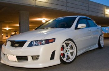 8 399 р. Бампер передний Mugen Style  Acura TSX  CL9 (2003-2008), Honda Accord ( CL,  CM) (2002-2006) (Неокрашенный)  с доставкой в г. Москва. Увеличить фотографию 1