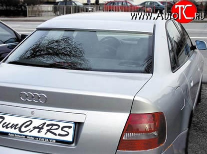 2 749 р. Козырёк RS на заднее лобовое стекло автомобиля Audi A4 B5 8D2 седан 2-ой рестайлинг (1999-2001) (Неокрашенный)  с доставкой в г. Москва