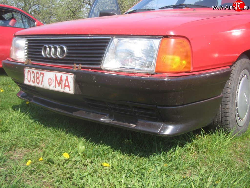 4 399 р. Накладка Sport на передний бампер Audi 100 C3 седан дорестайлинг (1982-1987)  с доставкой в г. Москва