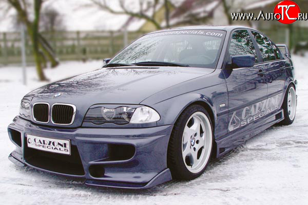 8 899 р. Передний бампер CarZone BMW 3 серия E46 седан дорестайлинг (1998-2001)  с доставкой в г. Москва