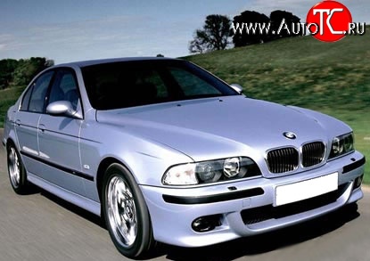 8 149 р. Передний бампер M-Technic BMW 5 серия E39 седан дорестайлинг (1995-2000) (Без сетки, Неокрашенный)  с доставкой в г. Москва