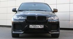 4 749 р. Накладки Global-Tuning на передний бампер автомобиля BMW X6 E71 дорестайлинг (2008-2012) (Неокрашенная)  с доставкой в г. Москва. Увеличить фотографию 3