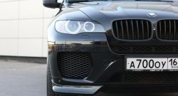 4 749 р. Накладки Global-Tuning на передний бампер автомобиля BMW X6 E71 дорестайлинг (2008-2012) (Неокрашенная)  с доставкой в г. Москва. Увеличить фотографию 4