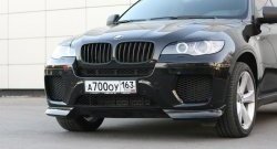 4 749 р. Накладки Global-Tuning на передний бампер автомобиля BMW X6 E71 дорестайлинг (2008-2012) (Неокрашенная)  с доставкой в г. Москва. Увеличить фотографию 6