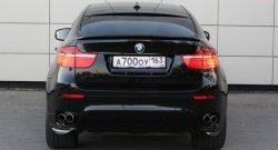 4 749 р. Накладки Global-Tuning на задний бампер автомобиля  BMW X6  E71 (2008-2014) дорестайлинг, рестайлинг (Неокрашенные)  с доставкой в г. Москва. Увеличить фотографию 3