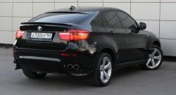 4 749 р. Накладки Global-Tuning на задний бампер автомобиля  BMW X6  E71 (2008-2014) дорестайлинг, рестайлинг (Неокрашенные)  с доставкой в г. Москва. Увеличить фотографию 4