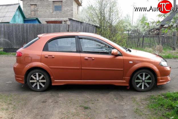 3 499 р. Пороги накладки Street Edition Chevrolet Lacetti хэтчбек (2002-2013) (Неокрашенные)  с доставкой в г. Москва