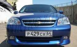 2 399 р. Накладка переднего бампера Tuning Zone  Chevrolet Lacetti  седан (2002-2013) (Неокрашенная)  с доставкой в г. Москва. Увеличить фотографию 3