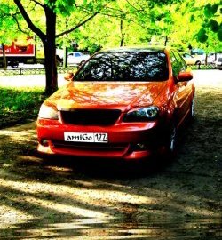 2 399 р. Накладка переднего бампера Tuning Zone Chevrolet Lacetti седан (2002-2013) (Неокрашенная)  с доставкой в г. Москва. Увеличить фотографию 5