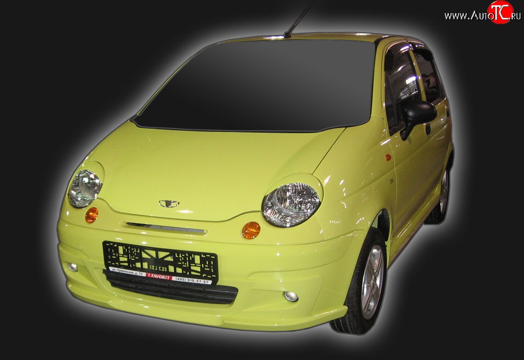 4 349 р. Накладка переднего бампера GT Dynamics Daewoo Matiz M100 дорестайлинг (1998-2000) (Неокрашенная)  с доставкой в г. Москва