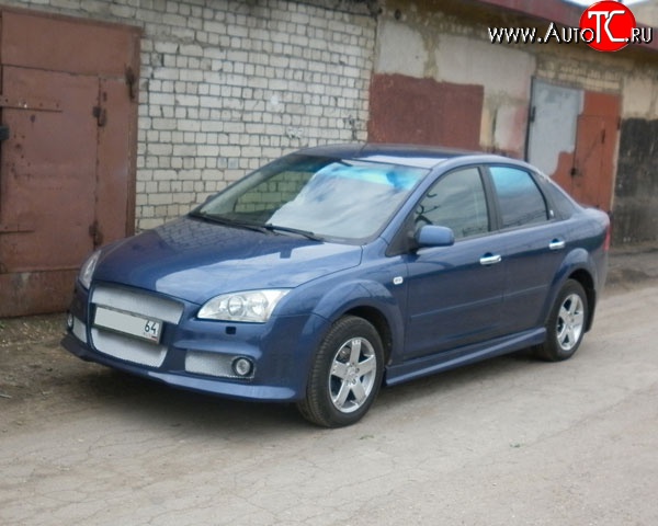 14 999 р. Передний бампер M-VRS Ford Focus 2  седан дорестайлинг (2004-2008) (Неокрашенный)  с доставкой в г. Москва