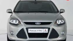 5 699 р. Передний бампер YTR Ford Focus 2 седан рестайлинг (2007-2011) (Неокрашенный)  с доставкой в г. Москва. Увеличить фотографию 2