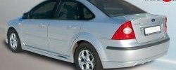 4 999 р. Накладка заднего бампера FT Ford Focus 2  седан дорестайлинг (2004-2008) (Неокрашенная)  с доставкой в г. Москва. Увеличить фотографию 1