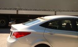 3 299 р. Козырёк на заднее лобовое стекло Sport Hyundai Solaris RBr седан дорестайлинг (2010-2014) (Неокрашенный)  с доставкой в г. Москва. Увеличить фотографию 2