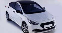 1 099 р. Реснички Sport Hyundai Solaris RBr хэтчбэк дорестайлинг (2010-2014) (Неокрашенные)  с доставкой в г. Москва. Увеличить фотографию 2