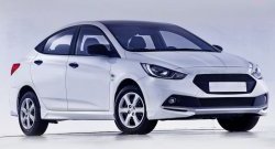 1 099 р. Реснички Sport  Hyundai Solaris  RBr (2010-2014) седан дорестайлинг, хэтчбэк дорестайлинг (Неокрашенные)  с доставкой в г. Москва. Увеличить фотографию 4