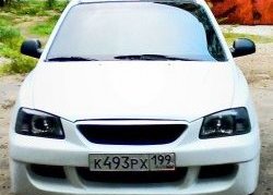 4 699 р. Передний бампер ATH-classic Hyundai Accent седан ТагАЗ (2001-2012) (Неокрашенный)  с доставкой в г. Москва. Увеличить фотографию 5