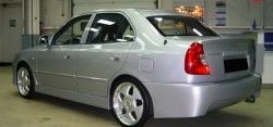 4 699 р. Задний бампер ATH-classic Hyundai Accent седан ТагАЗ (2001-2012) (Неокрашенный)  с доставкой в г. Москва. Увеличить фотографию 3