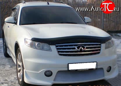 10 599 р. Накладка переднего бампера FX-Design INFINITI FX35 S50 дорестайлинг (2002-2005) (Неокрашенная)  с доставкой в г. Москва