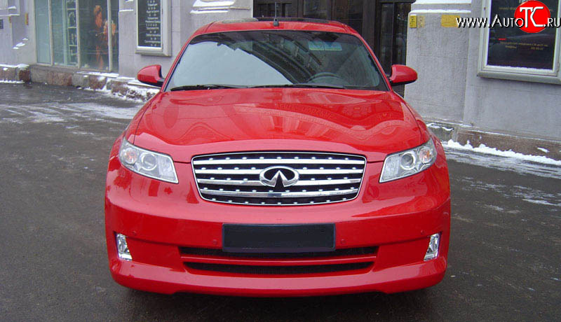 10 999 р. Радиаторная решётка AERO INFINITI FX45 S50 рестайлинг (2005-2009) (Неокрашенная)  с доставкой в г. Москва