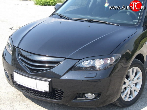 849 р. Реснички Speed (комплект)  Mazda 3/Axela  BK (2003-2009) дорестайлинг седан, рестайлинг седан (Неокрашенные)  с доставкой в г. Москва