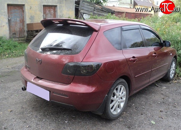 7 319 р. Спойлер Racing Mazda 3/Axela BK дорестайлинг, хэтчбэк (2003-2006) (Неокрашенный)  с доставкой в г. Москва