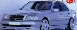 3 599 р. Пороги накладки Rieger Mercedes-Benz C-Class S202 дорестайлинг универсал (1992-1997)  с доставкой в г. Москва. Увеличить фотографию 2