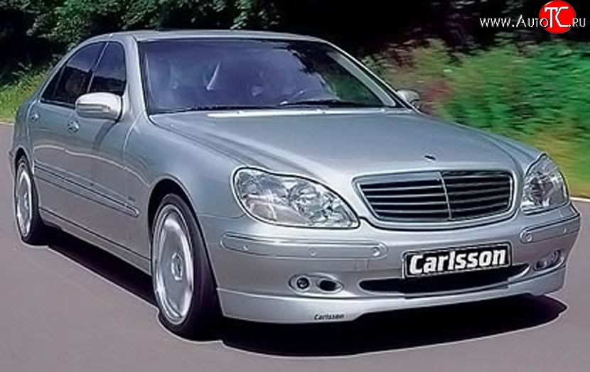 8 949 р. Накладка переднего бампера CARLSSON Mercedes-Benz S class W220 (1998-2005) (Неокрашенная)  с доставкой в г. Москва