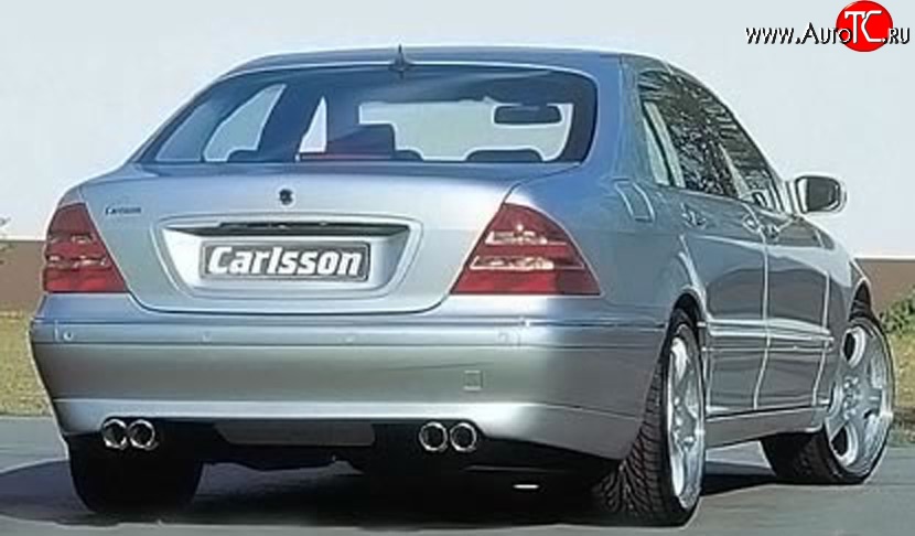 8 949 р. Накладка заднего бампера CARLSSON Mercedes-Benz S class W220 (1998-2005) (Неокрашенная)  с доставкой в г. Москва