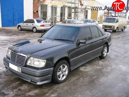 2 049 р. Накладка на передний бампер Mercedes-Benz E-Class S124 универсал рестайлинг (1993-1996)  с доставкой в г. Москва