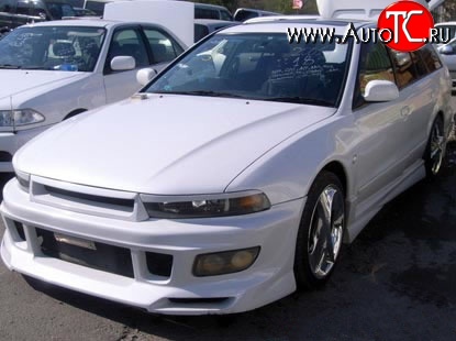 9 299 р. Пороги накладки Dolphin Mitsubishi Galant 8  дорестайлинг седан (1996-1998) (Неокрашенные)  с доставкой в г. Москва