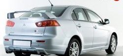 3 599 р. Накладка заднего бампера Elegance  Mitsubishi Lancer  10 (2007-2017) седан дорестайлинг, седан рестайлинг (Неокрашенная)  с доставкой в г. Москва. Увеличить фотографию 2