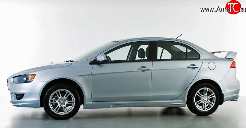 3 599 р. Пороги накладки Elegance Mitsubishi Lancer 10 седан дорестайлинг (2007-2010) (Неокрашенные)  с доставкой в г. Москва