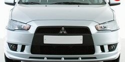 3 599 р. Накладка переднего бампера Elegance  Mitsubishi Lancer  10 (2007-2017) седан дорестайлинг, хэтчбэк дорестайлинг, седан рестайлинг, хэтчбек 5 дв рестайлинг (Неокрашенная)  с доставкой в г. Москва. Увеличить фотографию 3