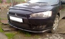 3 599 р. Накладка переднего бампера Elegance Mitsubishi Lancer 10 седан дорестайлинг (2007-2010) (Неокрашенная)  с доставкой в г. Москва. Увеличить фотографию 1