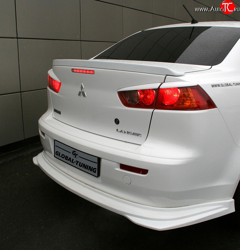 4 749 р. Лип спойлер Mitsubishi Global-Tuning Mitsubishi Lancer 10 седан дорестайлинг (2007-2010) (Неокрашенный)  с доставкой в г. Москва