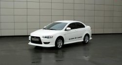 4 749 р. Пороги накладки Global-Tuning  Mitsubishi Lancer  10 (2007-2017) седан дорестайлинг, хэтчбэк дорестайлинг, седан рестайлинг, хэтчбек 5 дв рестайлинг (Неокрашенные)  с доставкой в г. Москва. Увеличить фотографию 2