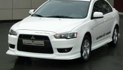 4 749 р. Накладка переднего бампера Mitsubishi global-Tuning Mitsubishi Lancer 10 CY седан рестайлинг (2011-2017) (Неокрашенная)  с доставкой в г. Москва. Увеличить фотографию 1