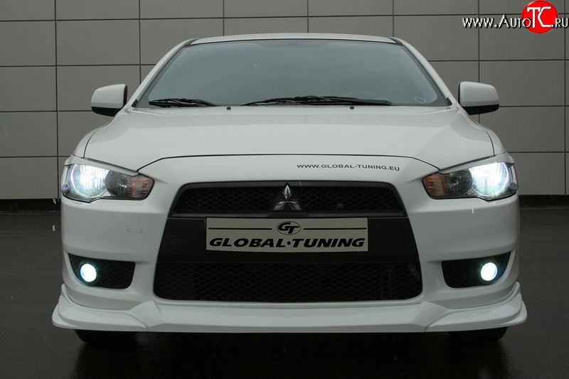 699 р. Реснички Mitsubishi Global-Tuning Mitsubishi Lancer 10 седан дорестайлинг (2007-2010) (Неокрашенные)  с доставкой в г. Москва