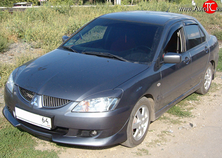 5 499 р. Накладка переднего бампера M-VRS Mitsubishi Lancer 9 1-ый рестайлинг универсал (2003-2005) (Неокрашенная)  с доставкой в г. Москва