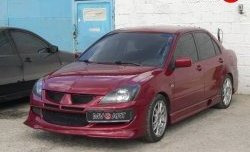 6 399 р. Накладка переднего бампера Evo Mitsubishi Lancer 9 1-ый рестайлинг седан (2003-2005) (Неокрашенная)  с доставкой в г. Москва. Увеличить фотографию 4