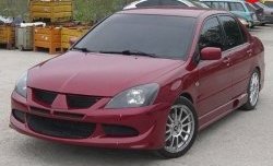 15 999 р. Передний бампер Evo Mitsubishi Lancer 9 1-ый рестайлинг седан (2003-2005) (Без сетки, Неокрашенный)  с доставкой в г. Москва. Увеличить фотографию 2