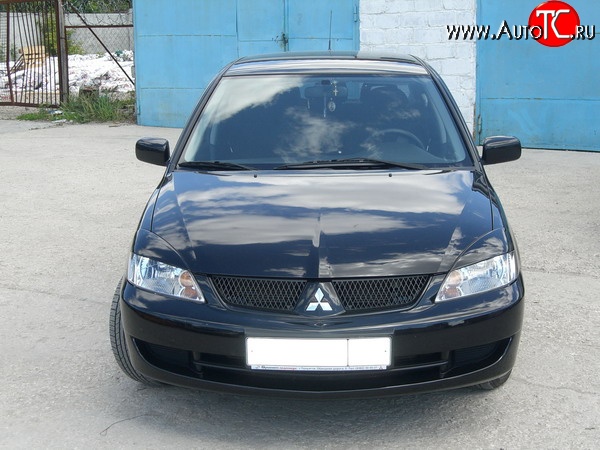 849 р. Комплект широких ресничек Evo V2  Mitsubishi Lancer  9 (2003-2009) 1-ый рестайлинг седан, 1-ый рестайлинг универсал, 2-ой рестайлинг седан, 2-ой рестайлинг универсал (Неокрашенные)  с доставкой в г. Москва