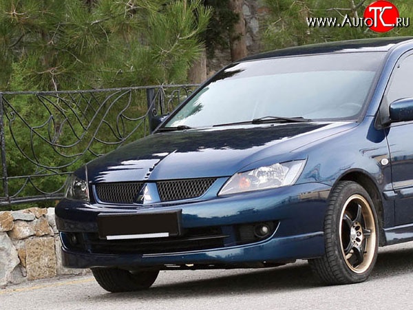 5 749 р. Накладка переднего бампера Sport 2.0 Mitsubishi Lancer 9 CS седан 2-ой рестайлинг (2005-2009) (Неокрашенная)  с доставкой в г. Москва