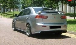 4 999 р. Накладка Zodiak под одинарный выхлоп на задний бампер  Mitsubishi Lancer  10 (2007-2017) седан дорестайлинг, седан рестайлинг (Неокрашенная)  с доставкой в г. Москва. Увеличить фотографию 2