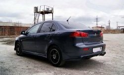 4 999 р. Накладка Zodiak под одинарный выхлоп на задний бампер  Mitsubishi Lancer  10 (2007-2017) седан дорестайлинг, седан рестайлинг (Неокрашенная)  с доставкой в г. Москва. Увеличить фотографию 4