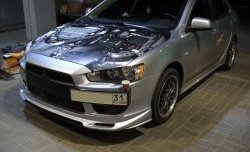 4 849 р. Накладка Zodiak на передний бампер Mitsubishi Lancer 10 седан дорестайлинг (2007-2010) (Неокрашенная)  с доставкой в г. Москва. Увеличить фотографию 3