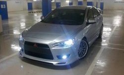 4 849 р. Накладка Zodiak на передний бампер Mitsubishi Lancer 10 седан дорестайлинг (2007-2010) (Неокрашенная)  с доставкой в г. Москва. Увеличить фотографию 6